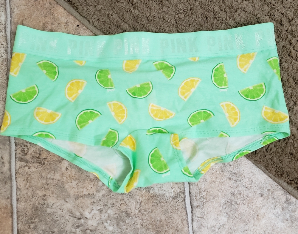 Victoria's secret PINK medium boyshort panty lemon
